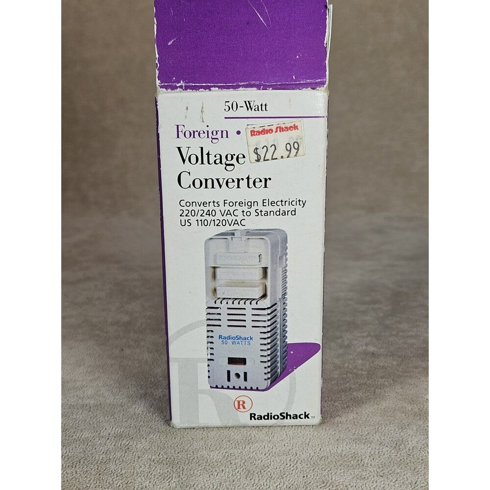 Radio Shack 1600 Watt Foreign Travel Voltage Converter Adapter - 273-1413 NOS
